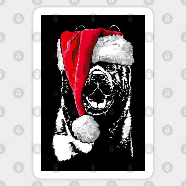 Funny Santa Akita Christmas dog mom gift Sticker by wilsigns